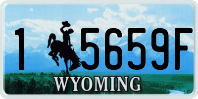 WY license plate 15659F
