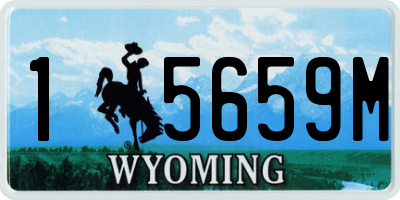 WY license plate 15659M