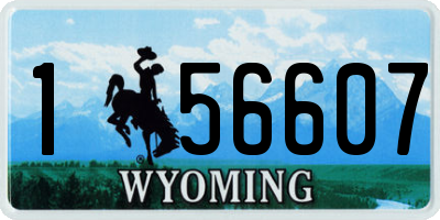 WY license plate 156607