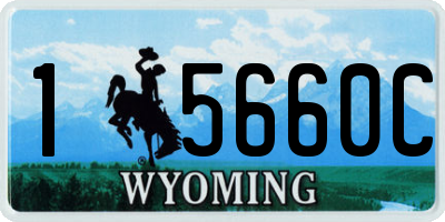 WY license plate 15660C