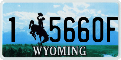 WY license plate 15660F