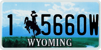 WY license plate 15660W