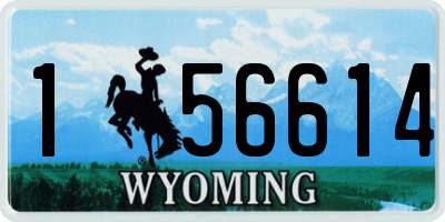 WY license plate 156614