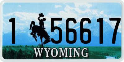 WY license plate 156617