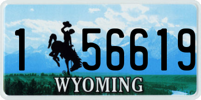 WY license plate 156619