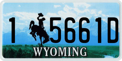 WY license plate 15661D