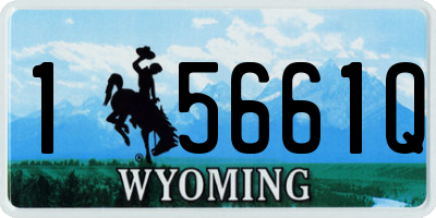 WY license plate 15661Q