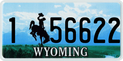 WY license plate 156622