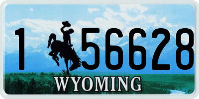 WY license plate 156628