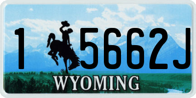 WY license plate 15662J
