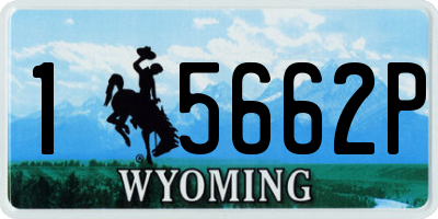WY license plate 15662P
