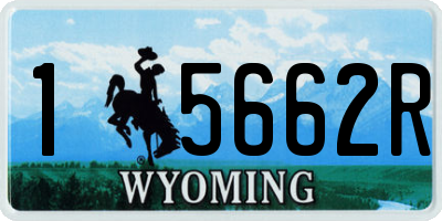 WY license plate 15662R