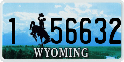 WY license plate 156632