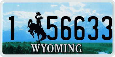 WY license plate 156633