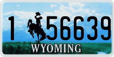 WY license plate 156639