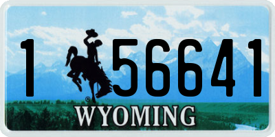 WY license plate 156641