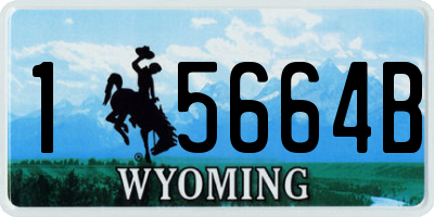 WY license plate 15664B