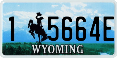 WY license plate 15664E