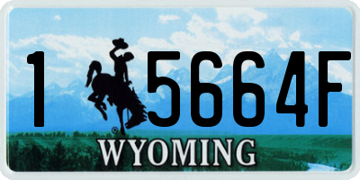WY license plate 15664F