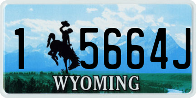 WY license plate 15664J