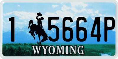 WY license plate 15664P