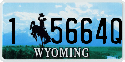 WY license plate 15664Q