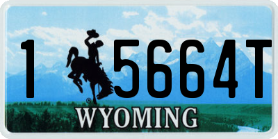 WY license plate 15664T