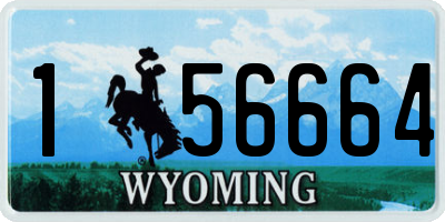 WY license plate 156664