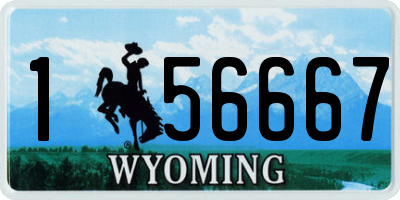 WY license plate 156667