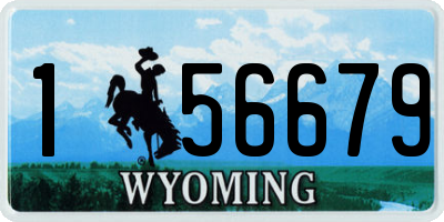 WY license plate 156679