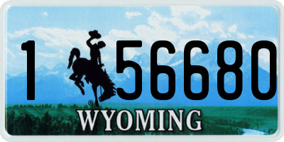 WY license plate 156680