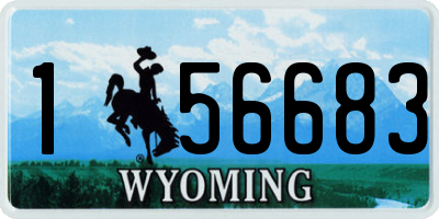WY license plate 156683