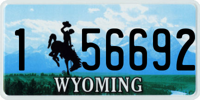 WY license plate 156692
