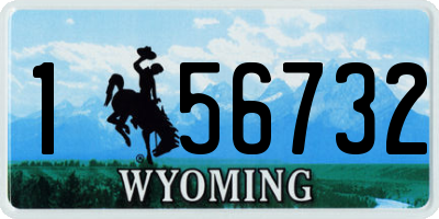 WY license plate 156732