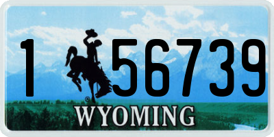 WY license plate 156739