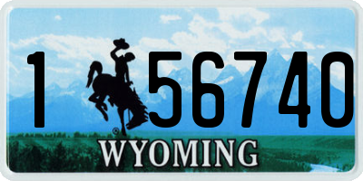 WY license plate 156740