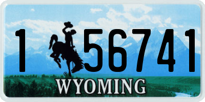 WY license plate 156741