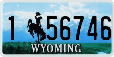 WY license plate 156746