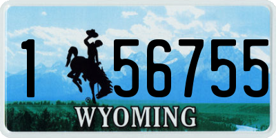 WY license plate 156755