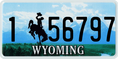WY license plate 156797