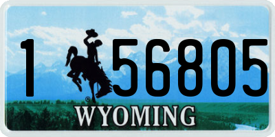WY license plate 156805