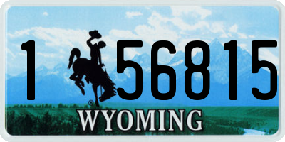 WY license plate 156815