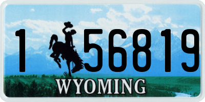 WY license plate 156819