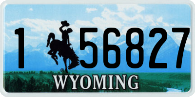 WY license plate 156827