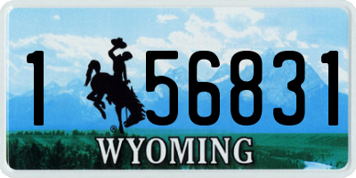 WY license plate 156831
