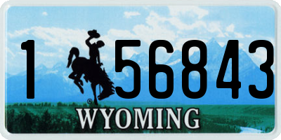 WY license plate 156843