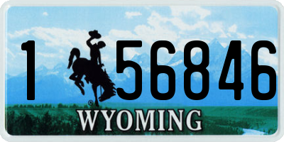 WY license plate 156846