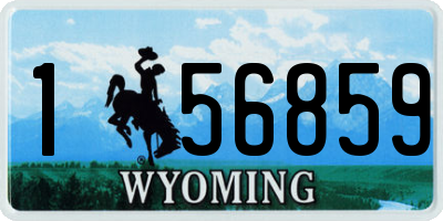 WY license plate 156859