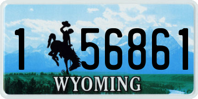 WY license plate 156861