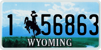 WY license plate 156863